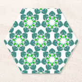 Bladpatroon, patroon van bladeren, groene bladeren kartonnen onderzetters (Voorkant)