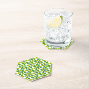 Bladpatroon, patroon van bladeren, groene bladeren kartonnen onderzetters