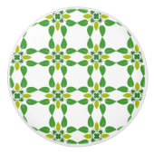 Bladpatroon, patroon van bladeren, groene bladeren keramische knop (Voorkant)