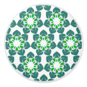 Bladpatroon, patroon van bladeren, groene bladeren keramische knop (Voorkant)