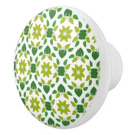 Bladpatroon, patroon van bladeren, groene bladeren keramische knop