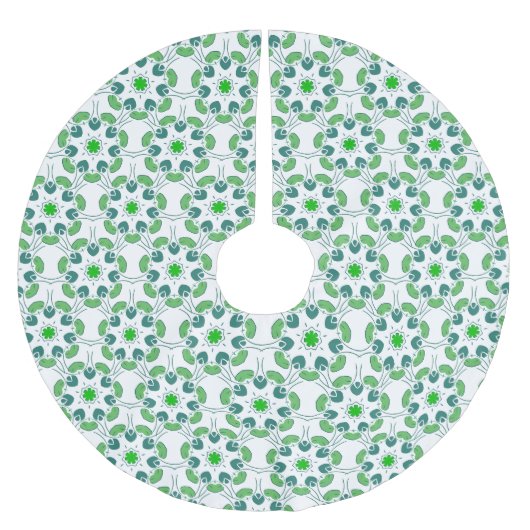 Bladpatroon, patroon van bladeren, groene bladeren kerstboom rok (Voorkant)