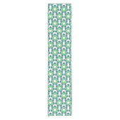 Bladpatroon, patroon van bladeren, groene bladeren korte tafelloper (Voorkant)