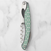 Bladpatroon, patroon van bladeren, groene bladeren kurkentrekker (Voorkant)