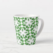 Bladpatroon, patroon van bladeren, groene bladeren latte mok (Rechterhoek)