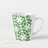 Bladpatroon, patroon van bladeren, groene bladeren latte mok (Rechts)