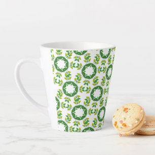 Bladpatroon, Patroon Van Bladeren, Groene Bladeren Latte Mok