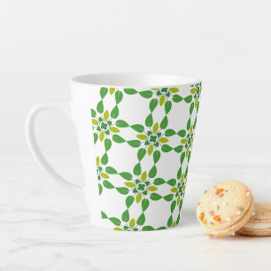 Bladpatroon, Patroon Van Bladeren, Groene Bladeren Latte Mok