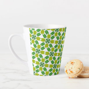Bladpatroon, Patroon Van Bladeren, Groene Bladeren Latte Mok