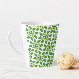 Bladpatroon, Patroon Van Bladeren, Groene Bladeren Latte Mok