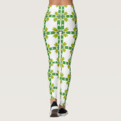 Bladpatroon, patroon van bladeren, groene bladeren leggings (Achterkant)