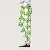 Bladpatroon, patroon van bladeren, groene bladeren leggings (Links)