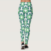 Bladpatroon, patroon van bladeren, groene bladeren leggings (Achterkant)