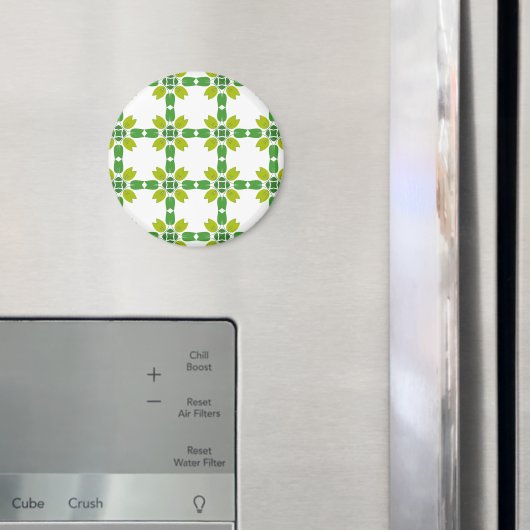 Bladpatroon, patroon van bladeren, groene bladeren magneet (Insitu (Koelkast))