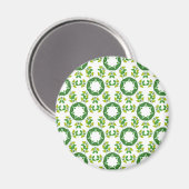 Bladpatroon, patroon van bladeren, groene bladeren magneet (Voorkant / Achterkant)