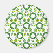 Bladpatroon, patroon van bladeren, groene bladeren magneet (Voorkant)