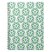 Bladpatroon, patroon van bladeren, groene bladeren notitieboek (Voorkant)