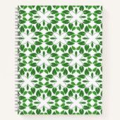 Bladpatroon, patroon van bladeren, groene bladeren notitieboek (Voorkant)