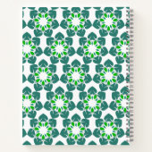 Bladpatroon, patroon van bladeren, groene bladeren notitieboek (Achterkant)