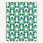 Bladpatroon, patroon van bladeren, groene bladeren notitieboek (Voorkant)