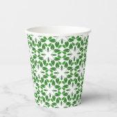 Bladpatroon, patroon van bladeren, groene bladeren papieren bekers (Voorkant)