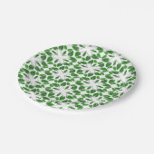 Bladpatroon, patroon van bladeren, groene bladeren papieren bordje (Gekanteld)