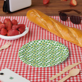 Bladpatroon, patroon van bladeren, groene bladeren papieren bordje