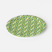 Bladpatroon, patroon van bladeren, groene bladeren papieren bordje (Gekanteld)