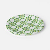 Bladpatroon, patroon van bladeren, groene bladeren papieren bordje (Gekanteld)