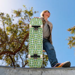 Bladpatroon, patroon van bladeren, groene bladeren persoonlijk skateboard