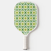 Bladpatroon, patroon van bladeren, groene bladeren pickleball paddle (Achterkant)