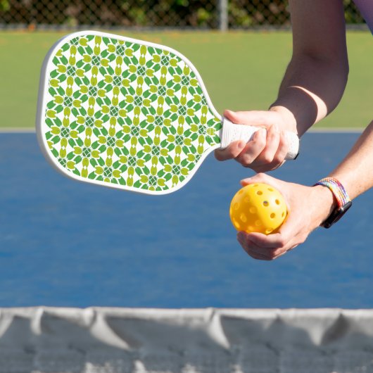 Bladpatroon, patroon van bladeren, groene bladeren pickleball paddle (Insitu)