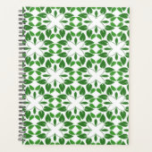 Bladpatroon, patroon van bladeren, groene bladeren planner (Voorkant)