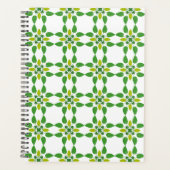 Bladpatroon, patroon van bladeren, groene bladeren planner (Voorkant)