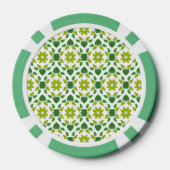 Bladpatroon, Patroon Van Bladeren, Groene Bladeren Poker Chips (Achterkant)