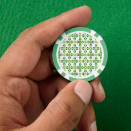 Bladpatroon, patroon van bladeren, groene bladeren poker chips