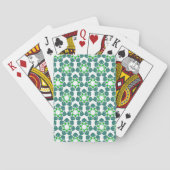 Bladpatroon, patroon van bladeren, groene bladeren pokerkaarten (Achterkant)
