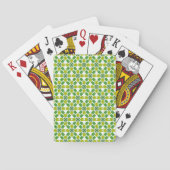 Bladpatroon, patroon van bladeren, groene bladeren pokerkaarten (Achterkant)