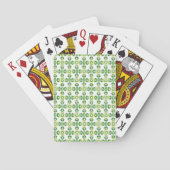 Bladpatroon, patroon van bladeren, groene bladeren pokerkaarten (Achterkant)