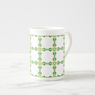 Bladpatroon, Patroon Van Bladeren, Groene Bladeren Porselein Kop