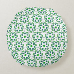 Bladpatroon, Patroon Van Bladeren, Groene Bladeren Rond Kussen