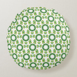 Bladpatroon, Patroon Van Bladeren, Groene Bladeren Rond Kussen