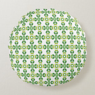 Bladpatroon, Patroon Van Bladeren, Groene Bladeren Rond Kussen