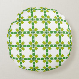 Bladpatroon, Patroon Van Bladeren, Groene Bladeren Rond Kussen