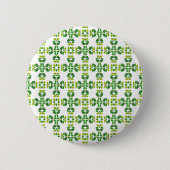 Bladpatroon, patroon van bladeren, groene bladeren ronde button 5,7 cm (Voorkant)