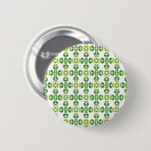 Bladpatroon, patroon van bladeren, groene bladeren ronde button 5,7 cm (Voorkant /achterkant)