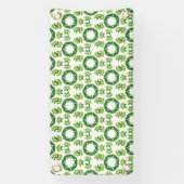 Bladpatroon, patroon van bladeren, groene bladeren spandoek (Verticaal)