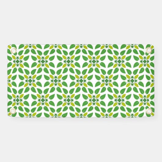 Bladpatroon, patroon van bladeren, groene bladeren spandoek (Horizontaal)