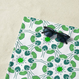 Bladpatroon, patroon van bladeren, groene bladeren strandlaken