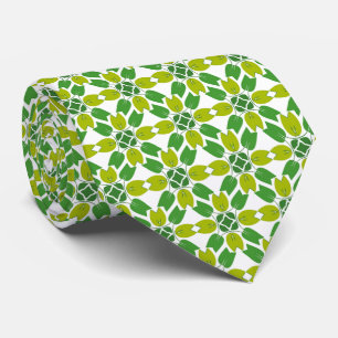 Bladpatroon, patroon van bladeren, groene bladeren stropdas